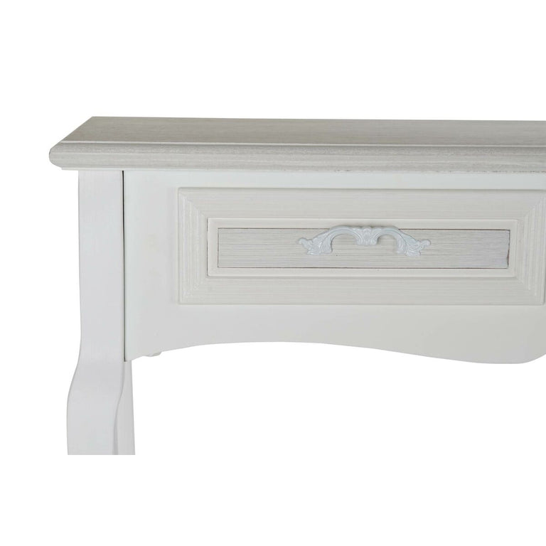 Table d'appoint DKD Home Decor Bois MDF Blanc Traditionnel (90 x 40 x 79 cm)