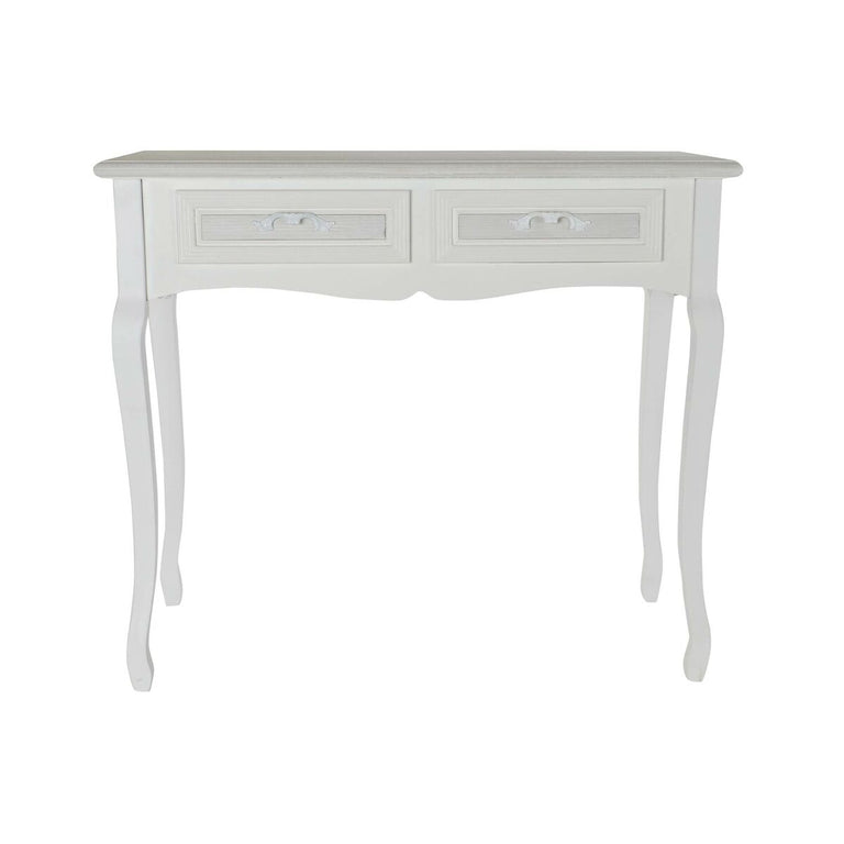 Table d'appoint DKD Home Decor Bois MDF Blanc Traditionnel (90 x 40 x 79 cm)