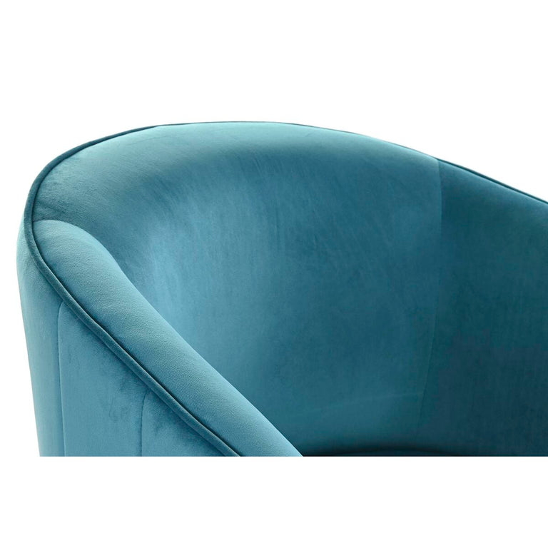 Fauteuil DKD Home Decor 76 x 76 x 74 cm Doré Métal Turquoise