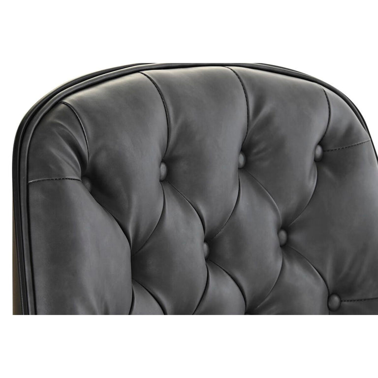 Siège DKD Home Decor 69 x 76 x 85 cm Noir Métal Polyuréthane Gris foncé