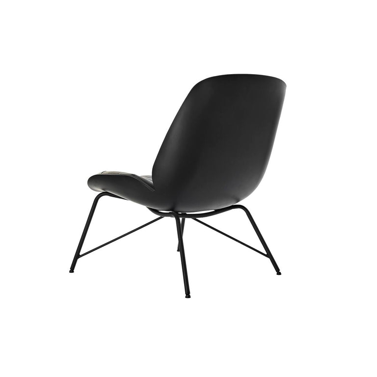 Siège DKD Home Decor 69 x 76 x 85 cm Noir Métal Polyuréthane Gris foncé