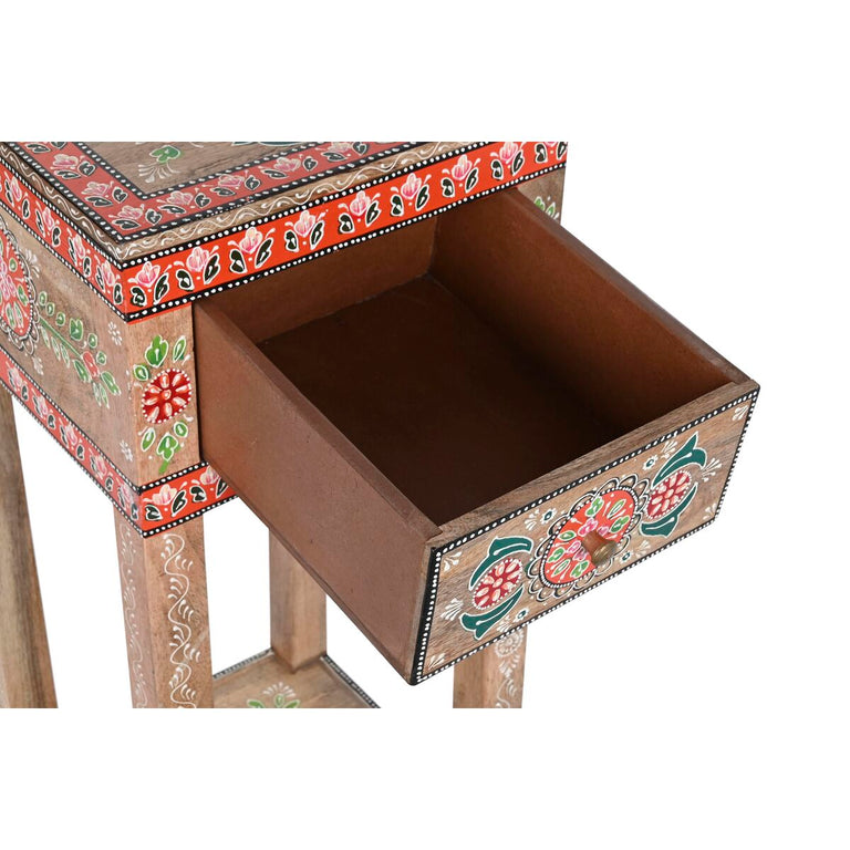 Table d'appoint DKD Home Decor 30,5 x 31 x 80,5 cm Naturel Multicouleur Bois de manguier