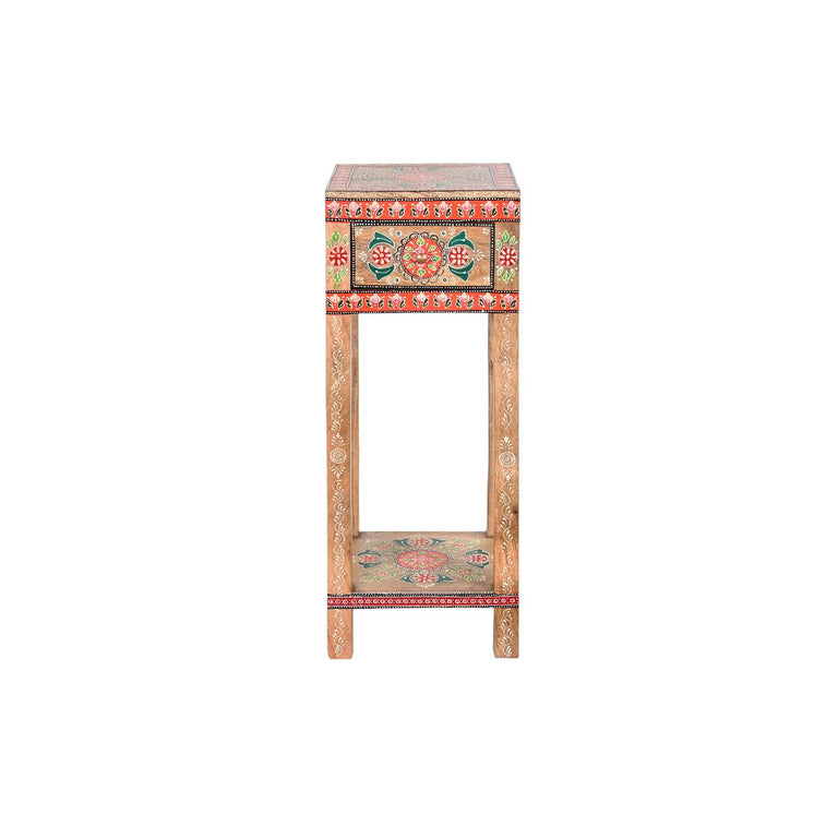 Table d'appoint DKD Home Decor 30,5 x 31 x 80,5 cm Naturel Multicouleur Bois de manguier