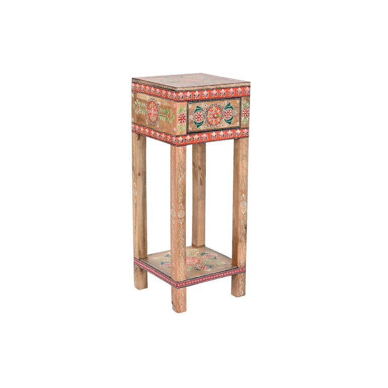 Table d'appoint DKD Home Decor 30,5 x 31 x 80,5 cm Naturel Multicouleur Bois de manguier