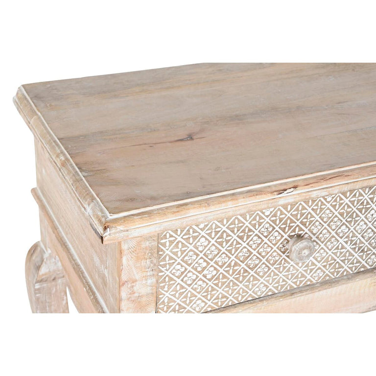 Console DKD Home Decor 91 x 42 x 81 cm Naturel Blanc Bois de manguier