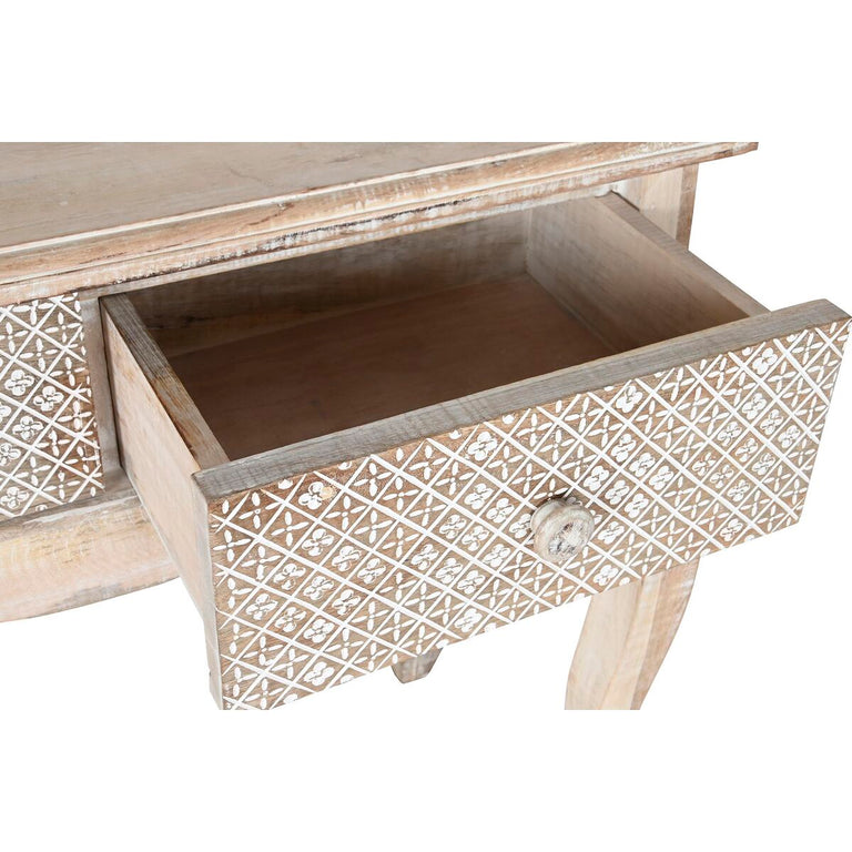 Console DKD Home Decor 91 x 42 x 81 cm Naturel Blanc Bois de manguier