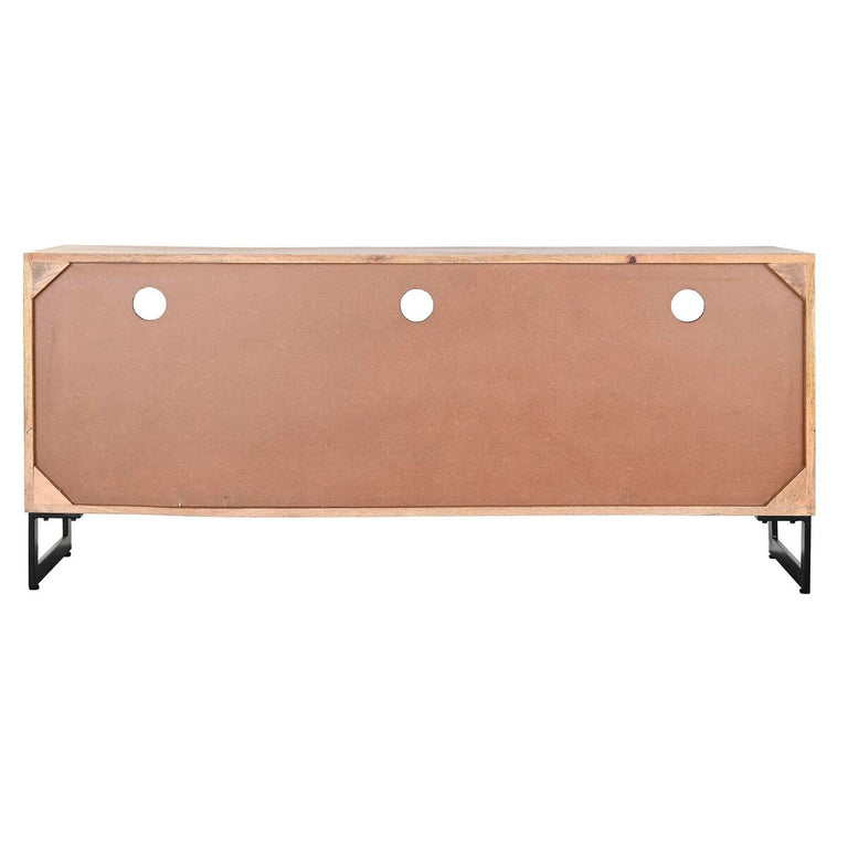 Meubles de télévision DKD Home Decor Naturel Noir Métal Bois de manguier (150 x 40 x 65 cm)