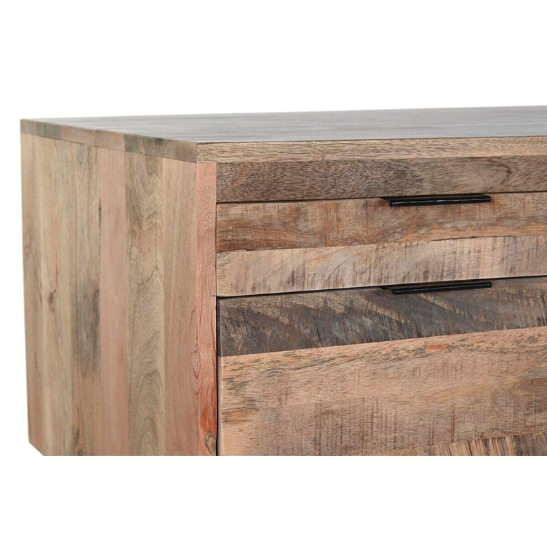 Bureau DKD Home Decor 150 x 60 x 85 cm Naturel Noir Métal Bois de manguier