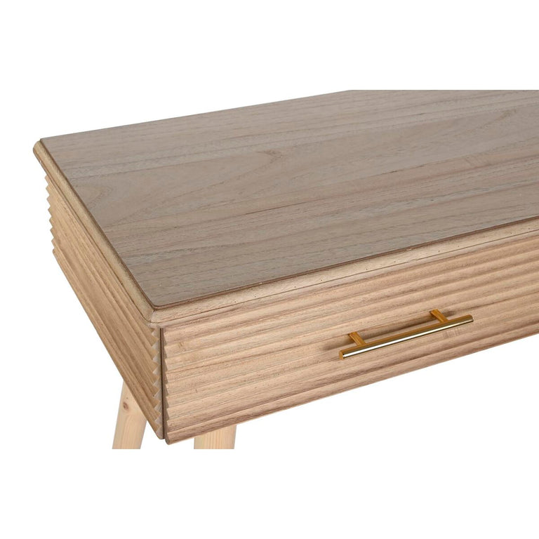 Console DKD Home Decor 100 x 40 x 76 cm Doré Marron Clair Bois de paulownia Bois MDF