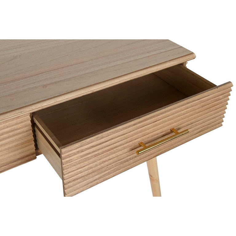 Console DKD Home Decor 100 x 40 x 76 cm Doré Marron Clair Bois de paulownia Bois MDF