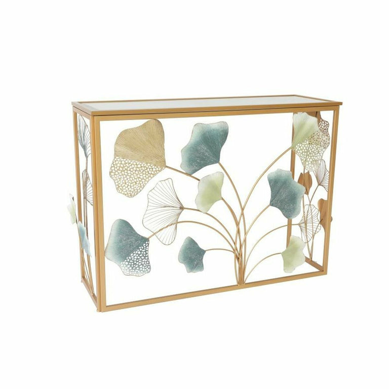 Console DKD Home Decor Miroir Doré Métal Multicouleur (108 x 37 x 80 cm)