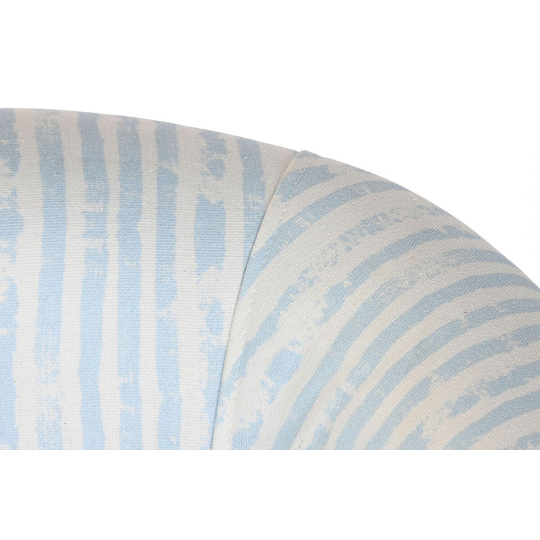 Canapé DKD Home Decor 130 x 68 x 78 cm Rayures Bleu Métal Blanc Bleu ciel méditerranéen