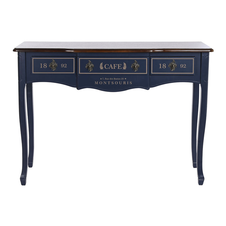 Console DKD Home Decor Céramique Marron Blue marine (110 x 40 x 79 cm)
