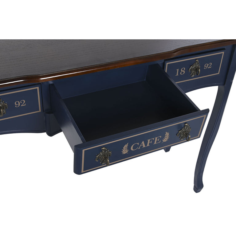Console DKD Home Decor Céramique Marron Blue marine (110 x 40 x 79 cm)
