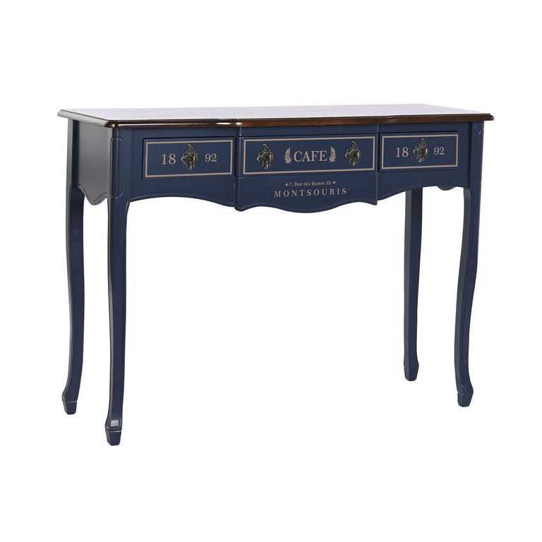 Console DKD Home Decor Céramique Marron Blue marine (110 x 40 x 79 cm)