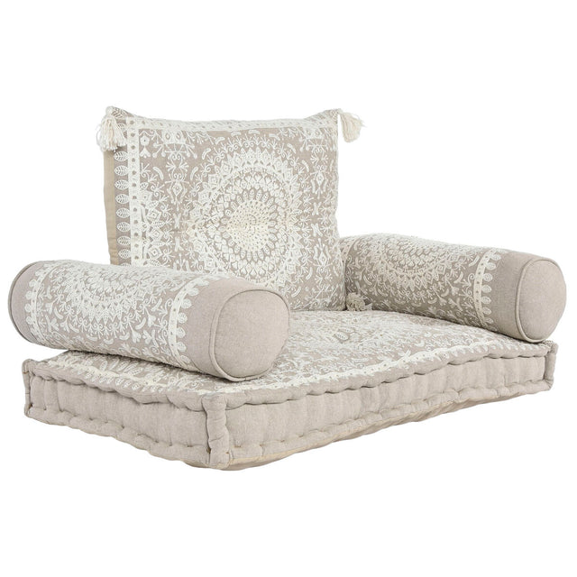 Fauteuil DKD Home Decor 90 x 56 x 15 cm Beige Blanc