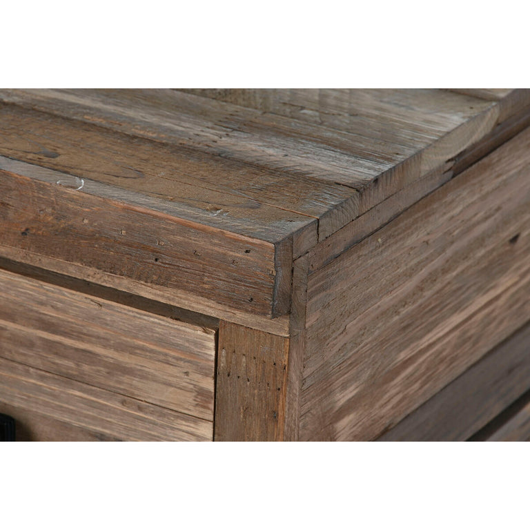 Console DKD Home Decor 120 x 34,5 x 85 cm Sapin Noir Métal Brun foncé