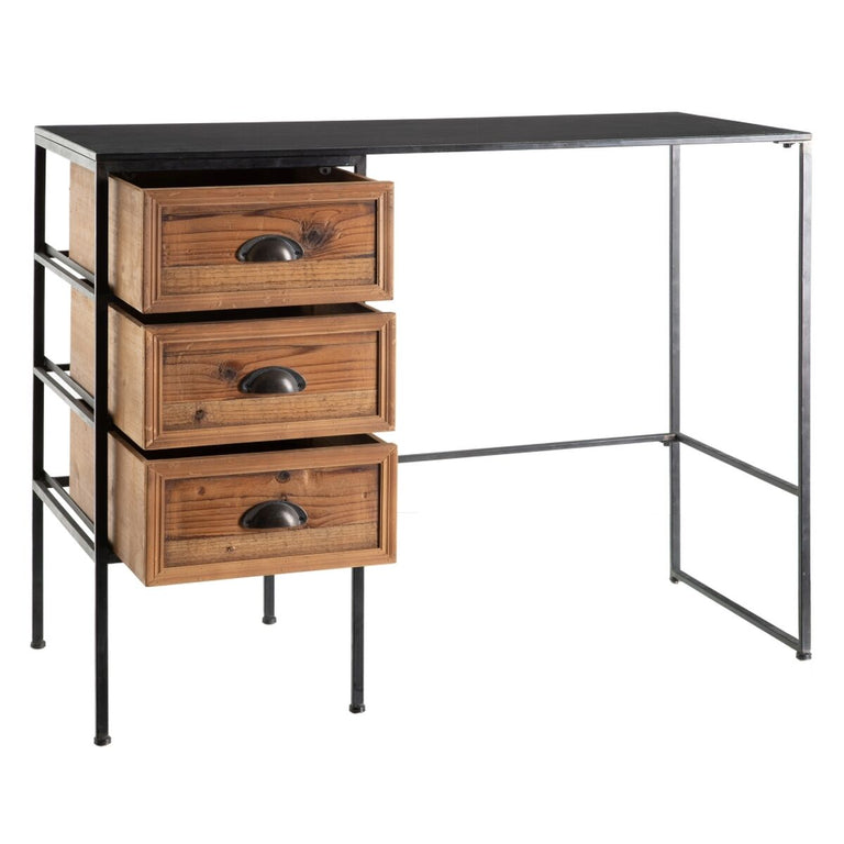 Bureau 101 x 43 x 78 cm Métal Bois