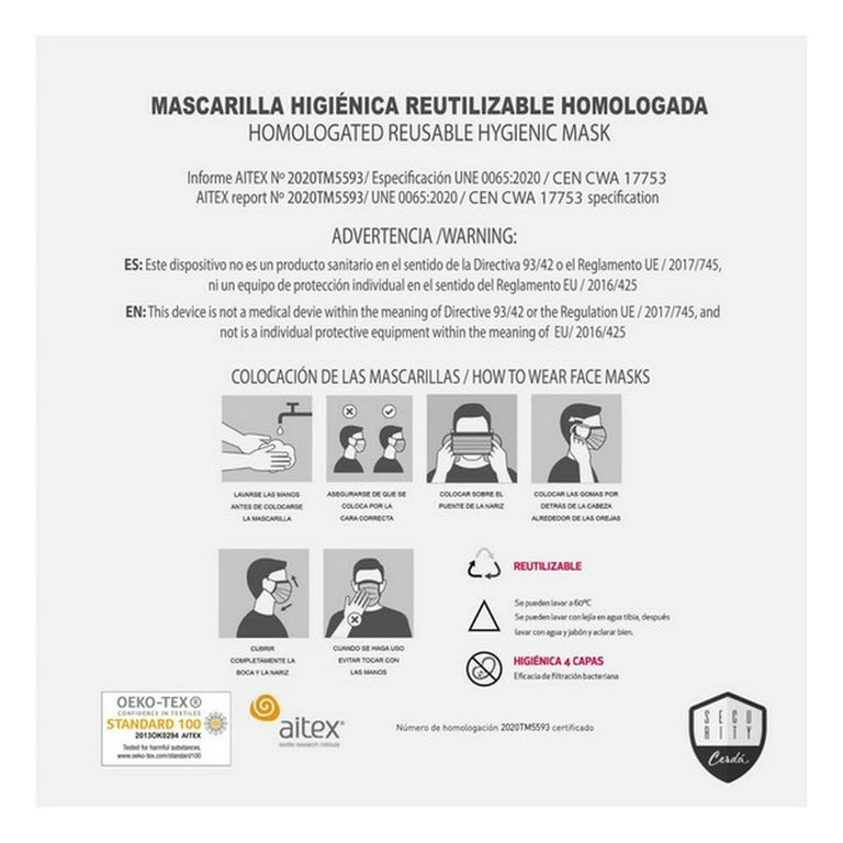 Masque hygiénique Marvel + 11 Ans Rouge