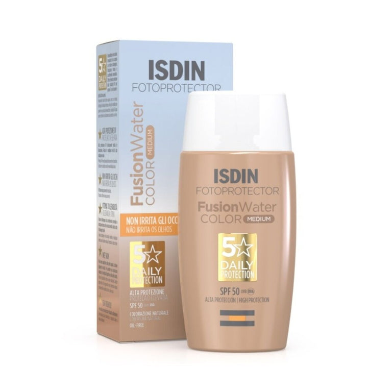 Crème Solaire Avec Couleur Isdin Fusion Water Spf 50 Medium 50 ml