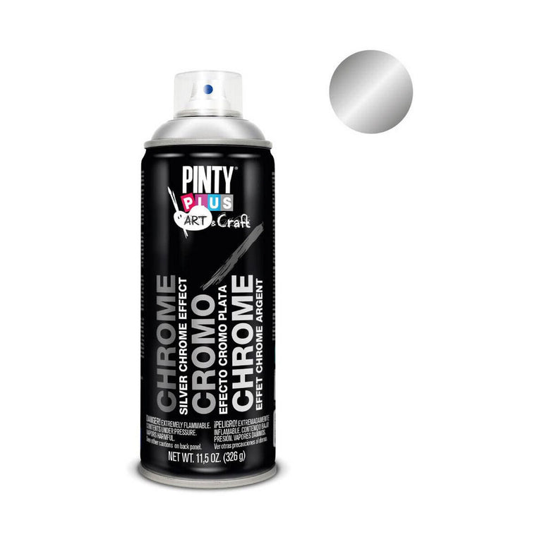 Peinture en spray Pintyplus Art & Craft C150 326 ml Chrome Argenté