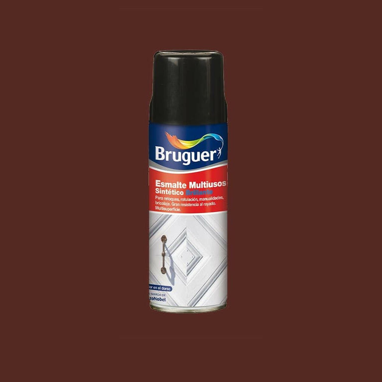 Émail synthétique Bruguer 5197984 Spray Polyvalents Marron 400 ml Brillant