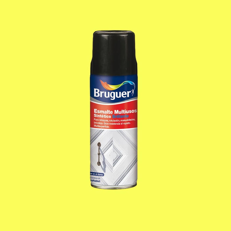 Émail synthétique Bruguer 5197985 Spray Polyvalents Citron 400 ml Brillant