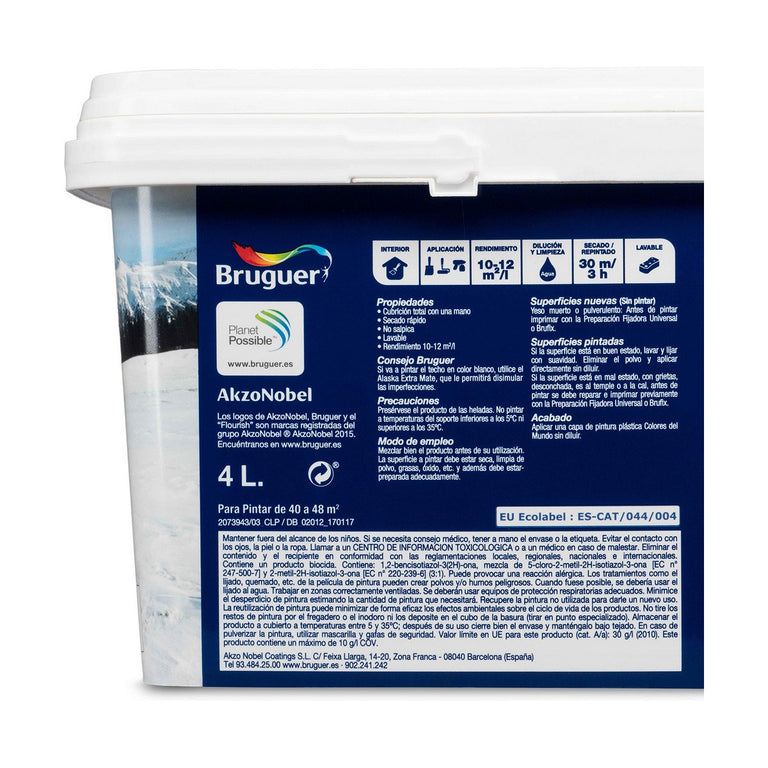 Peinture Bruguer Alaska 4 L Blanc extra
