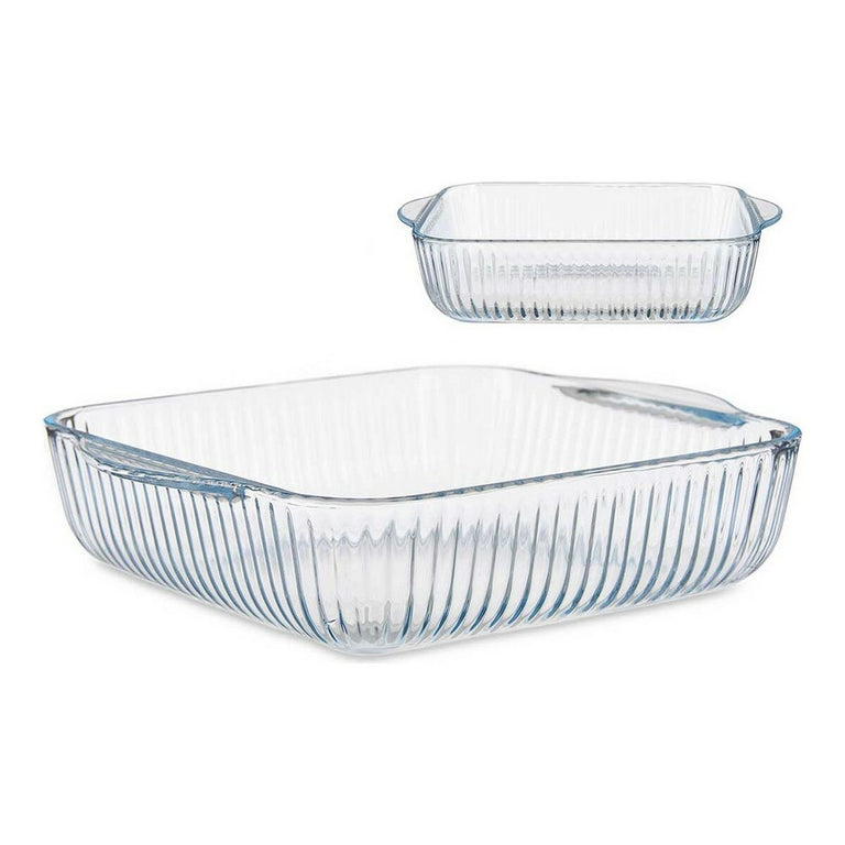 Plat de Four Optica Transparent Verre Borosilicaté (21,5 x 6 x 25,2 cm)
