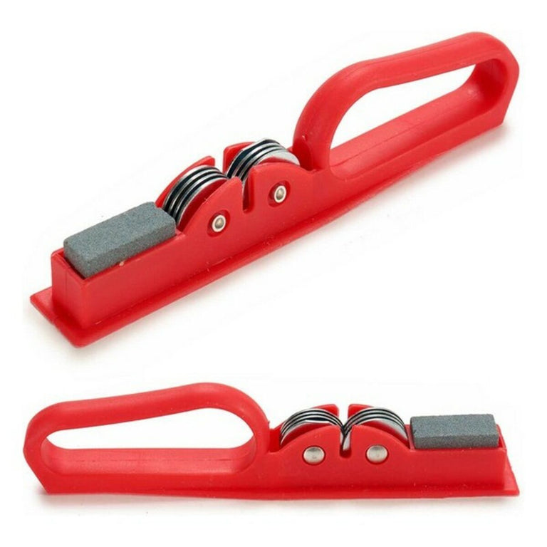 Affûteuse de couteaux Rouge Acier inoxydable Pierre Plastique (2,5 x 4 x 19 cm) (4 x 25 x 10,5 cm)