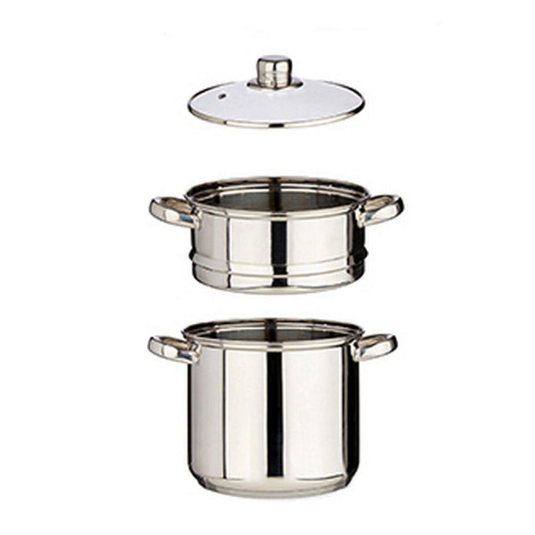 Casserole Cuiseur vapeur Verre Acier (6 L)