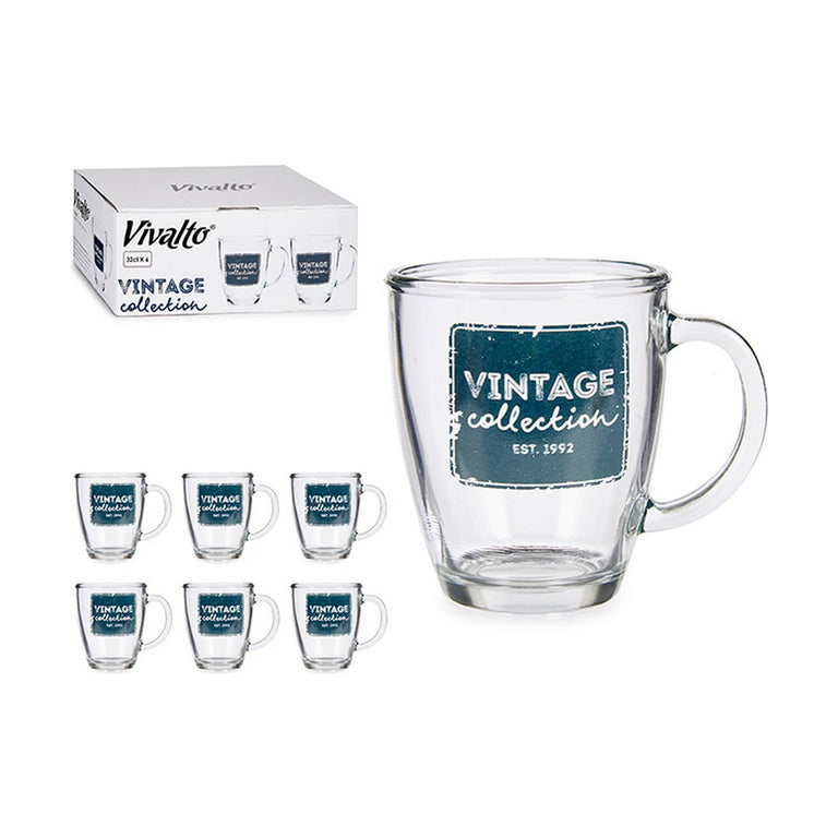 Tasse mug Vintage Transparent verre (320 ml)