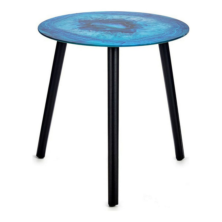 Table d'appoint Turquoise Verre (40 x 41,5 x 40 cm)