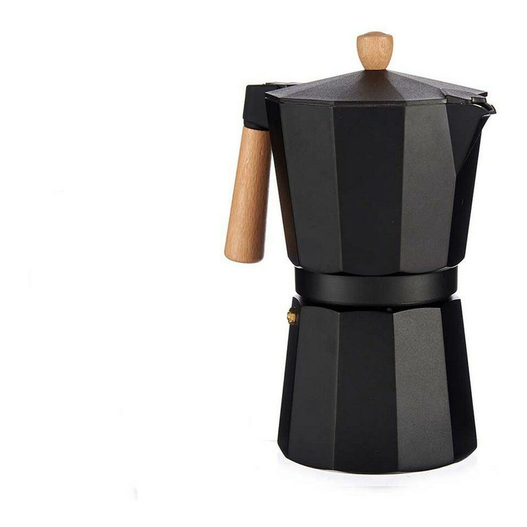 Cafetière Italienne Bois Aluminium (12 Tasses)