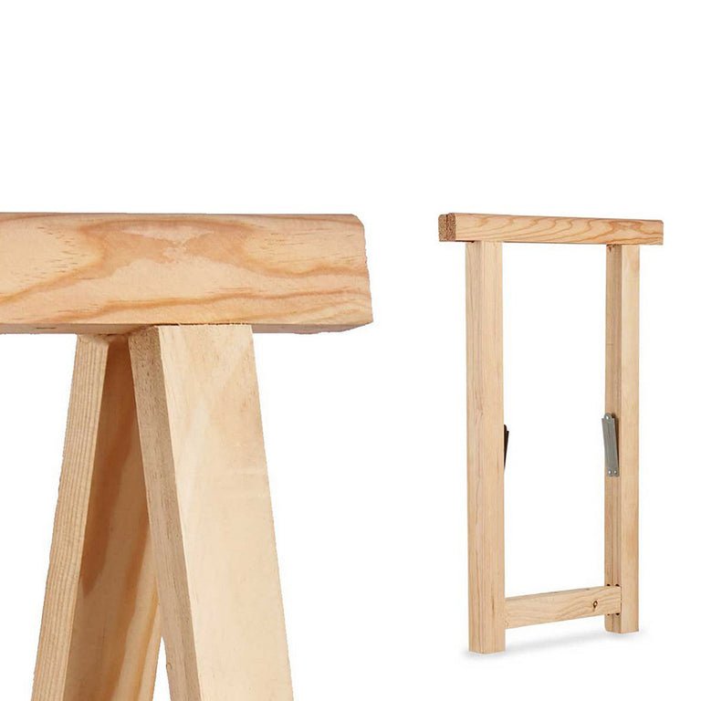 Chevalet Naturel Métal Bois de pin (34 x 75 x 50 cm)