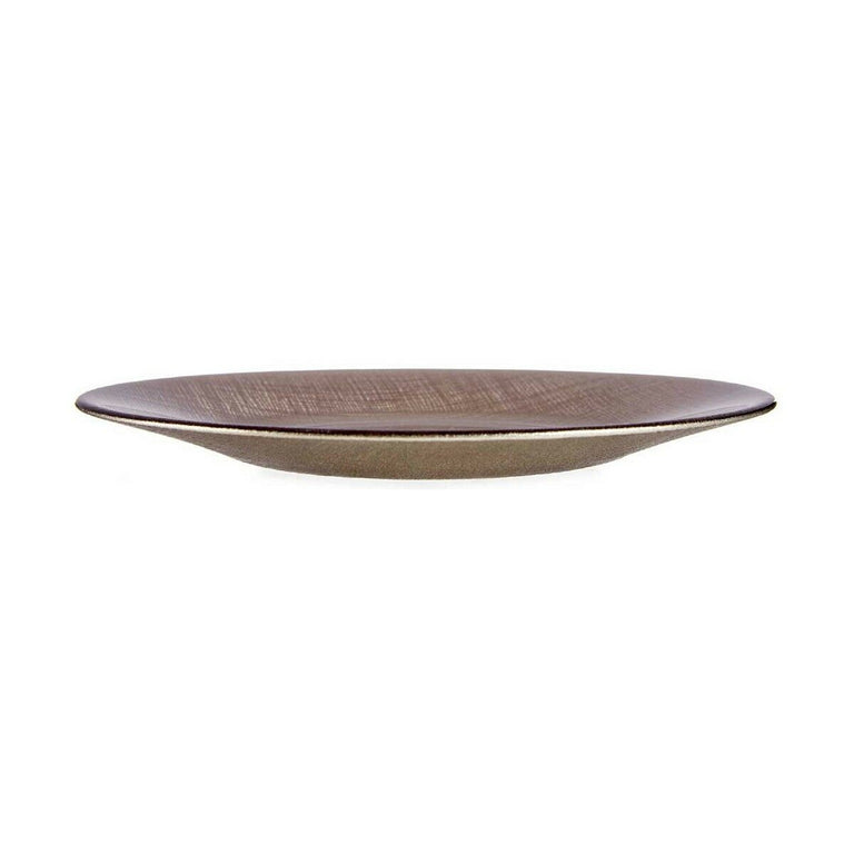 Assiette plate Doré Plastique verre 21 x 2 x 21 cm