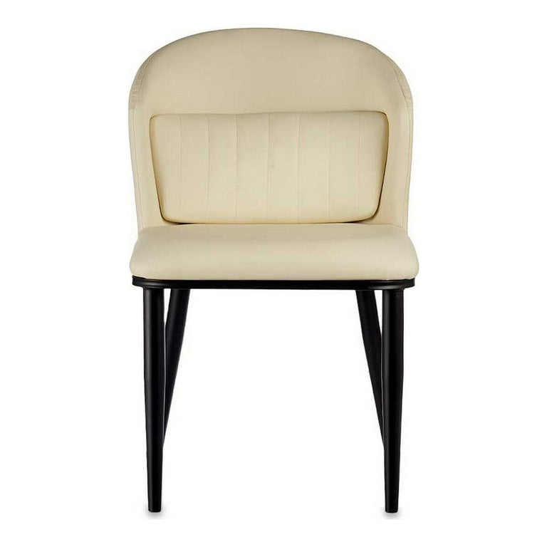 Fauteuil Crème Tissu Acier (51 x 83,5 x 54 cm)