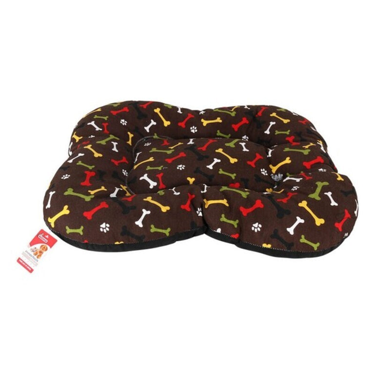 Lit pour animal domestique Polyuréthane Textile 70 x 70 cm Os
