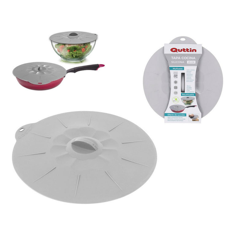 Couvercle pour poêle Quttin Silicone (25 x 2 cm)
