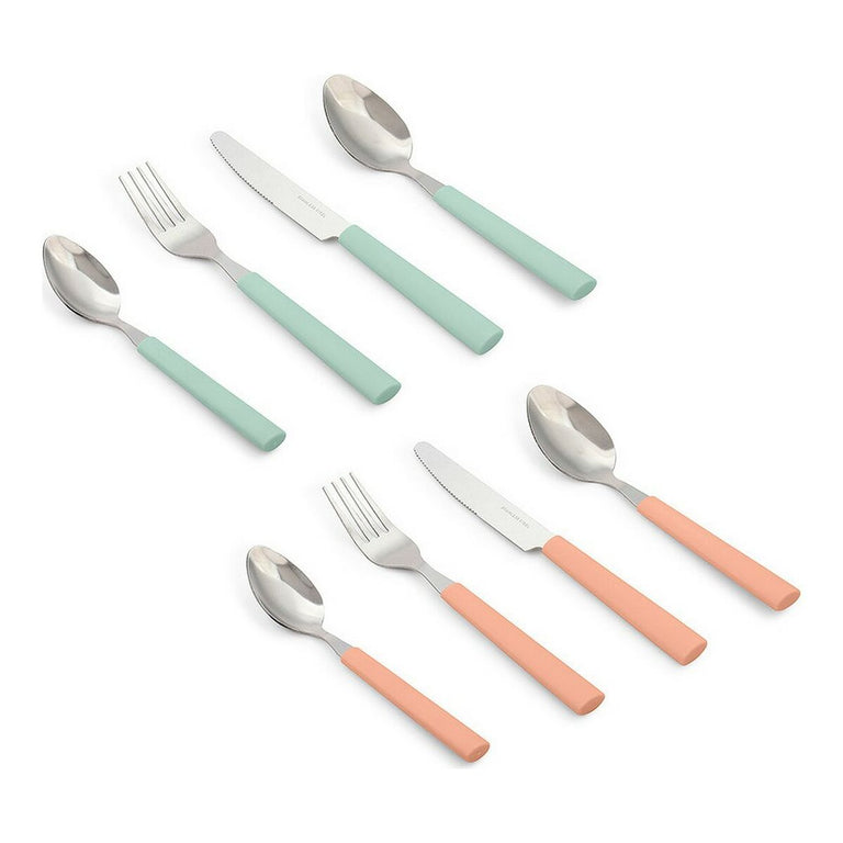 Ensemble de Couverts Acier inoxydable Plastique (4 pcs)