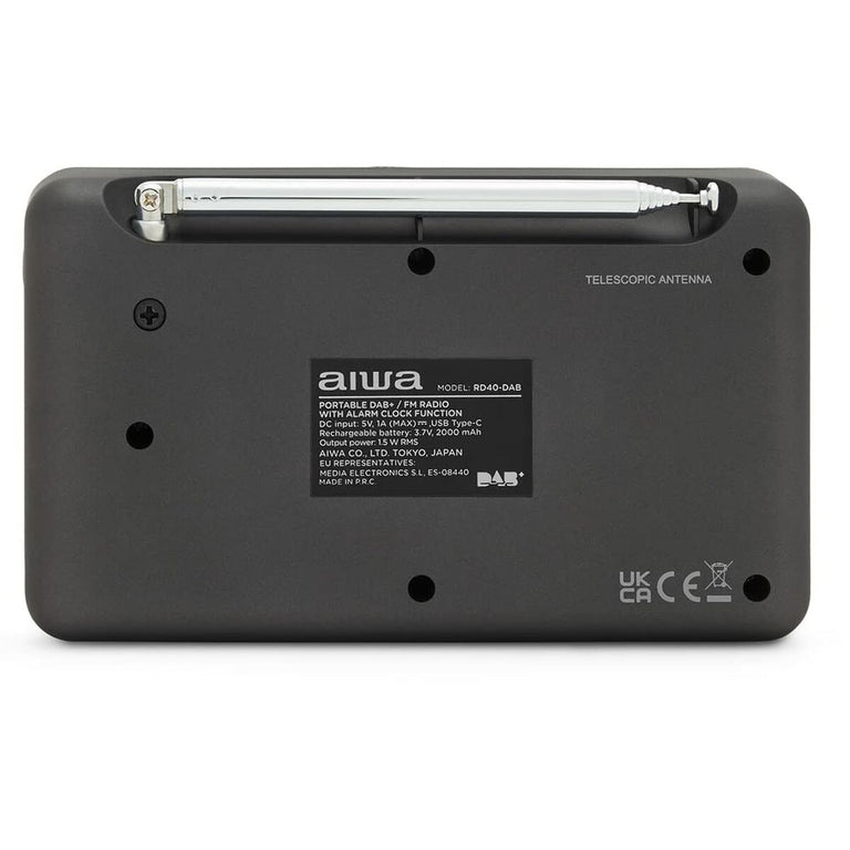 Radio Aiwa RD40DABBK Noir 2000 mAh