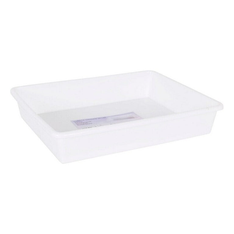 Seau 4 L Grand Rectangulaire Blanche (34 x 26,5 cm)