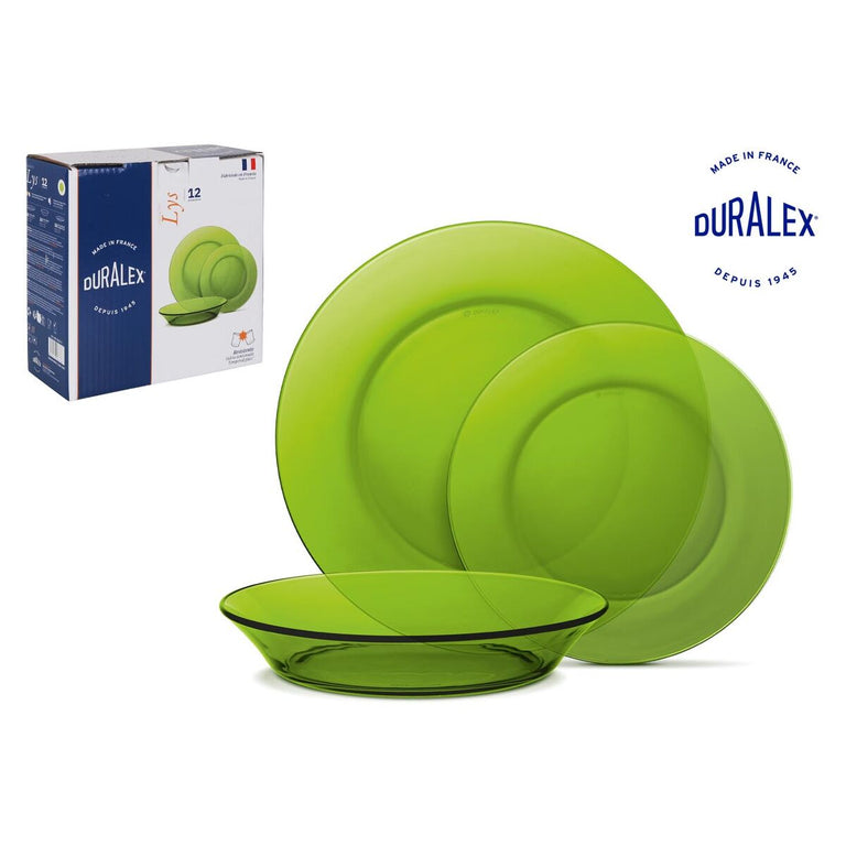 Assiette Duralex Lys 12 pcs Vert