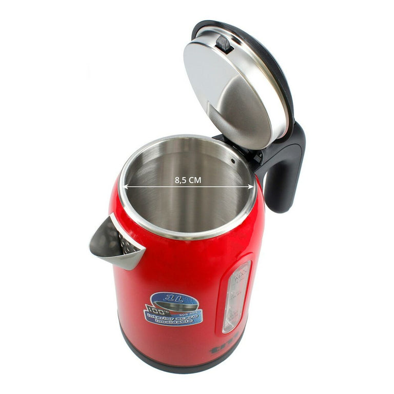 Bouilloire Électrique avec Voyant LED TM Electron Rouge Acier inoxydable