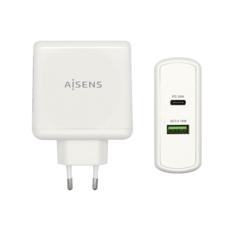 Chargeur Voiture Mur Aisens PD 3.0 48 W USB-C Blanc