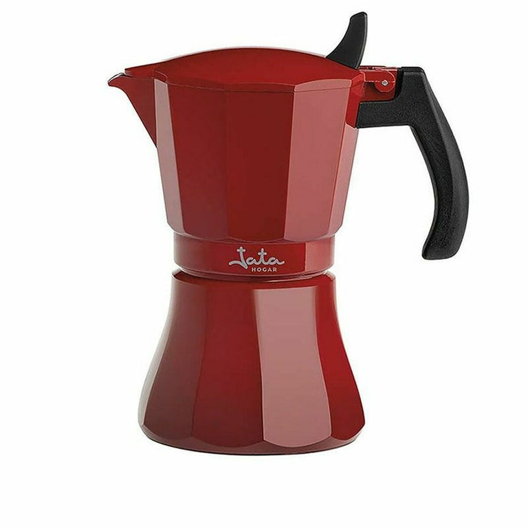 Cafetière Italienne JATA Cafetera de inducción roja vulcano HCAF2009 Rouge Aluminium 9 Tasses