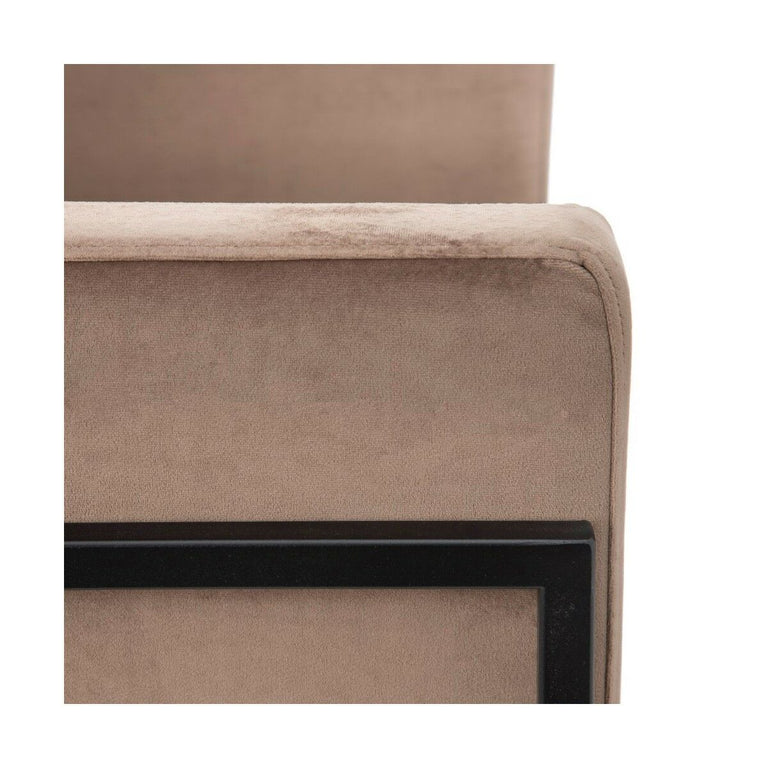 Fauteuil 74 x 67 x 87,5 cm Tissu Synthétique Métal Taupe