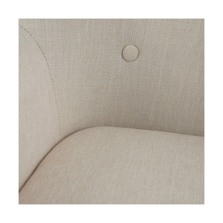 Fauteuil 67 x 67 x 81,5 cm Tissu Synthétique Bois Crème