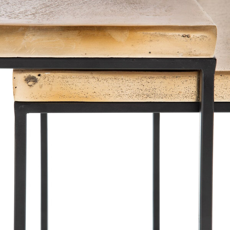 Table d'appoint Noir 50 x 50 x 50 cm Cuivre