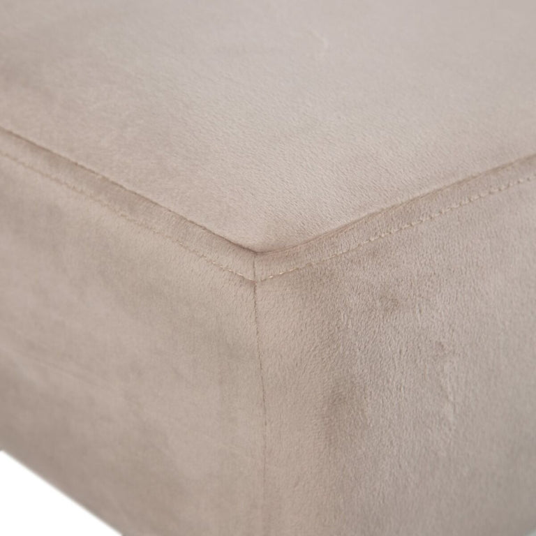 Canapé chaise longue 140 x 59 x 42 cm Beige Métal Bois